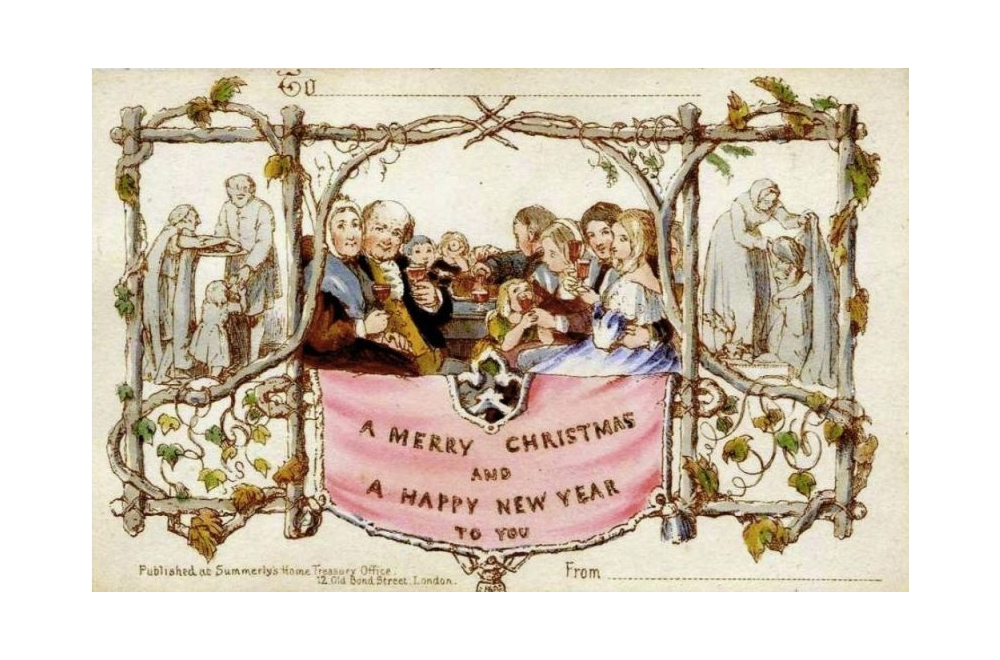 De allereerste kerstkaart uit 1843