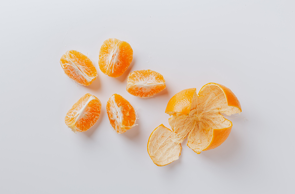 De schilletjes van mandarijn kunnen ook heel goed gebruikt worden!
