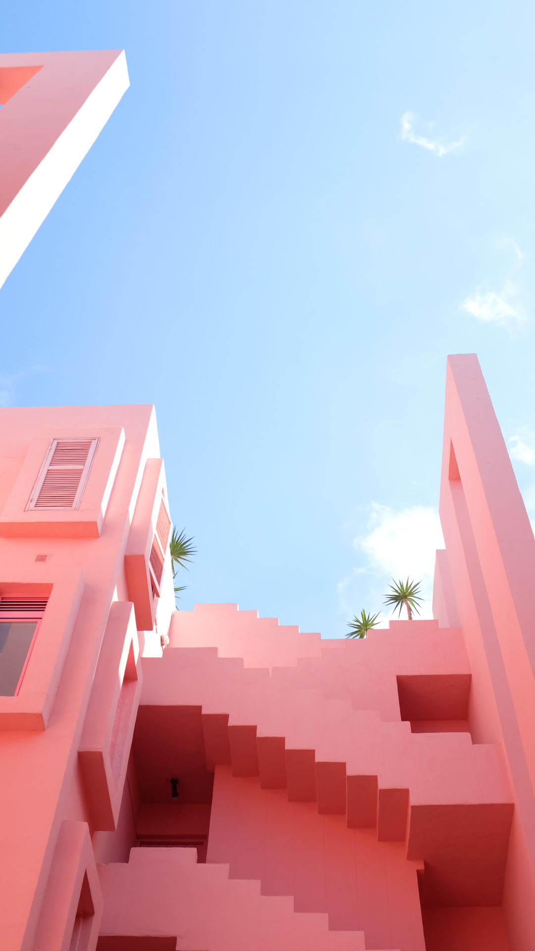Wallpaper pink houses