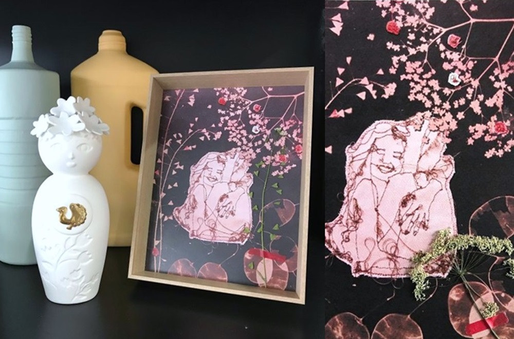 Kunstwerkje met de bottle vazen van Foekje Fleur en Miss Flower