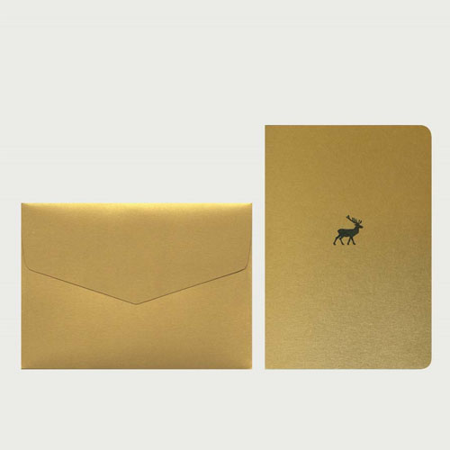 Golden Reindeer Folded Card