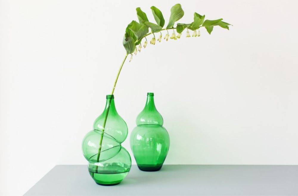 Prachtig groene Bottle Vase