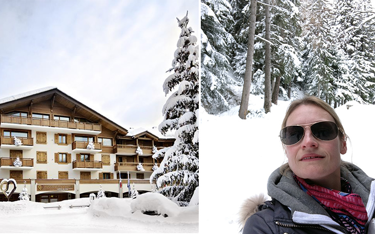Eva-Lize (hier in de sneeuw!) tipt haar favoriete skigebied (en hotel met spa.. oef!): La Clusaz