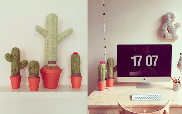 Maak je ruimte een stukje groener met deze gehaakte cactussen, van House-of-oelie.nl
