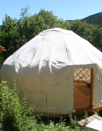 Glamping Yurt Frankrijk buitenkant