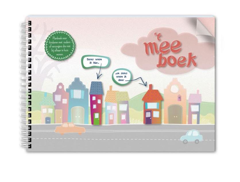 Mooi product ook van uitgeverij BOEL, het meeboek , voor kinderen van gescheiden ouders