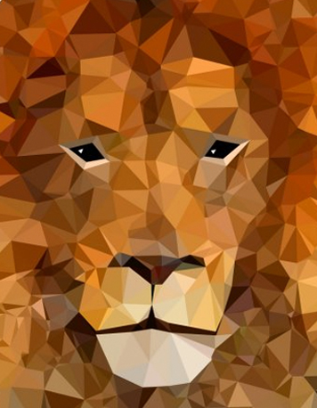 Diamond animals - leeuw